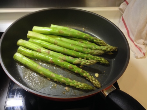 sauteed the asparagus in butter and garlic until tender